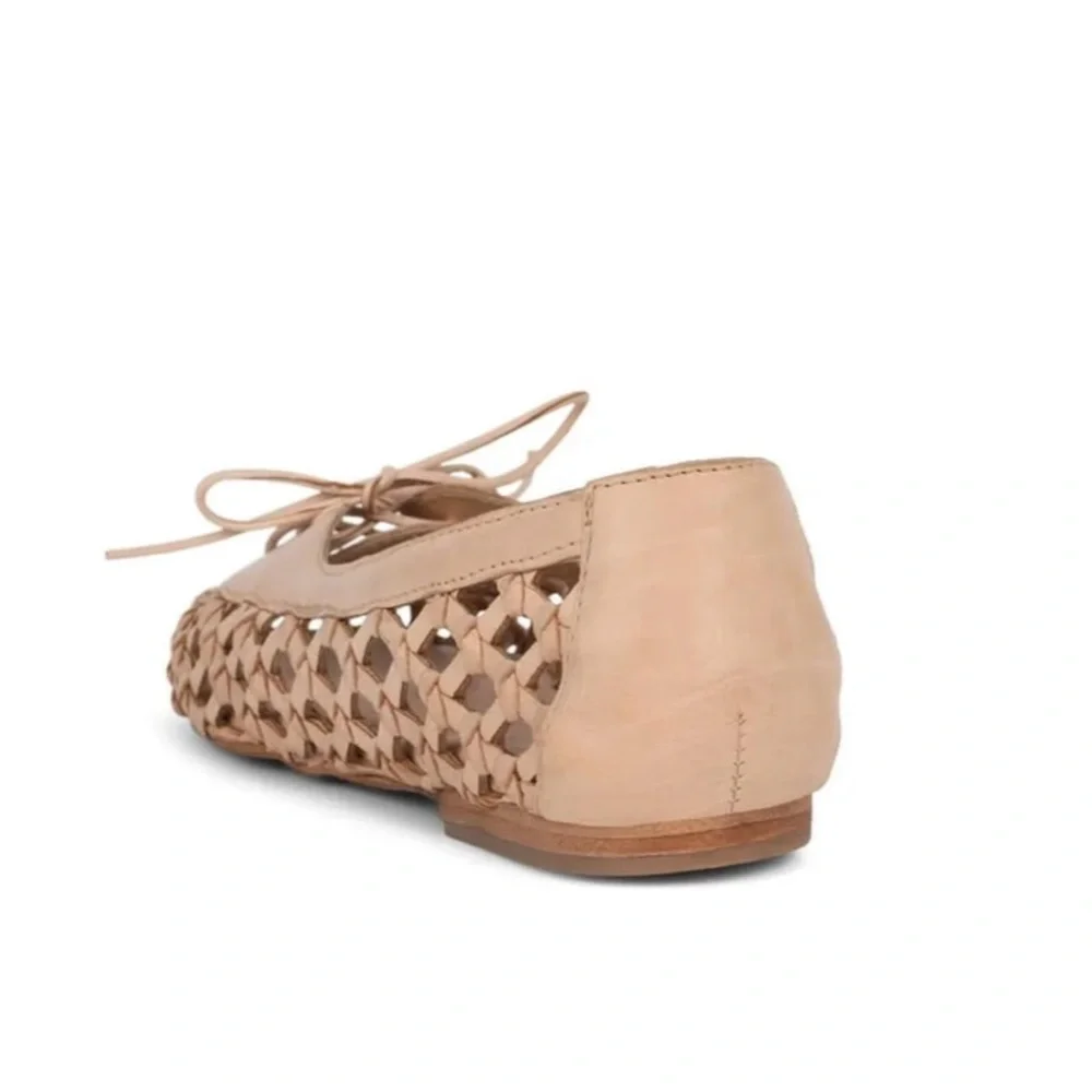 Jeffrey Campbell Zahra Women's Tan Woven Flats - Picture 4 of 6